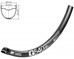Обід DT SWISS G 540 27X24 DISK BRAKE 28отв.