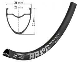 обод DT SWISS RR 481 27X22 DISK BRAKE 24отв.