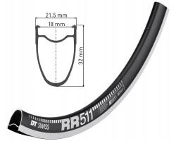 Обід DT SWISS RR 511 29x18 RIM BRAKE 32отв.