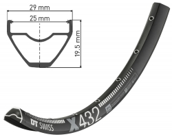 обод DT SWISS X 432 27x25 DISK BRAKE 28отв.