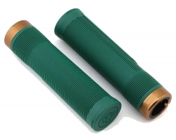 Гріпси RACE FACE CHESTER, 34 мм, Хомут (FOREST GREEN) Лісовий Зелений, Грип (KASH MONEY) Золотий (Гумові)