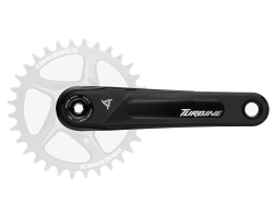 Шатуни RACE FACE TURBINE, 160 мм, 143 мм вісь (BLACK) Чорні (Алюмінієвий)