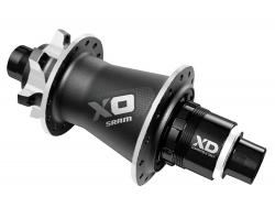 Втулка SRAM X0 DH Задняя, 32 отв., 12x150/157 мм, XD Body (BLK/SLV) Черно-Серебристая Алюминиевая