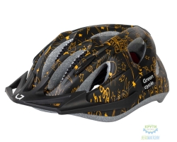 шолом дитячий Green Cycle Fast Five розмір 50-56см чорно-золотистый