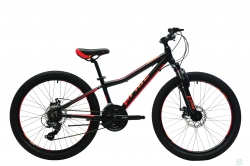 Велосипед 24" Pride Pilot 21 чорний/Червоний/помаранчевий Мат 2018