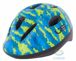 шолом дитячий Green Cycle Pixel розмір 50-54см синійГолубийлайм лак