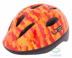 шолом дитячий Green Cycle Pixel розмір 50-54см помаранчевий/Червоний лак