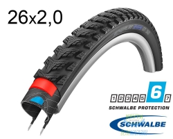 Покришка 26X2.00 (50-559) Schwalbe Marathon Gt 365 Dualguard B/B+RT  Hs475 Fs, 67 EPI 34B