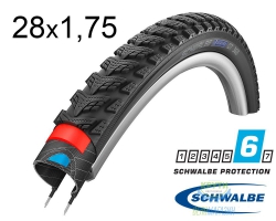 Покришка 28X1.75 (47-622) Schwalbe Marathon Gt 365 Dualguard Performance B/B+RT  Hs475 Fs 67 EPI 33B