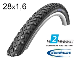Покришка 28X1.60 700X40C Schwalbe Marathon Winter Raceguard 42-622 B/B+RT  Hs396 (240 Studs) Wic 67E