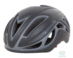 шолом Green Cycle Jet розмір L для шосе/триатлона і гонок з роздільним стартом чорно-Сірий матовий