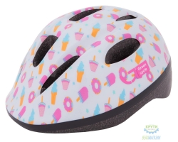 шлем детский Green Cycle Sweet размер 48-52см Белый/Розовый лак
