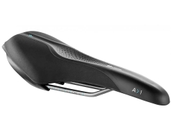 Сідло Selle Royal SCIENTIA A2 Athletic, 3D skingel, обивка Black gummy/Black mokka, 289х144мм, 390г, рейли сталь + Curva suspension