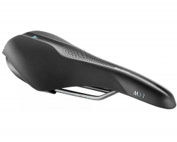 Сідло Selle Royal SCIENTIA M1 Moderate, 3D skingel, обивка Black gummy/Black mokka, 289х141мм, 425г, рейли сталь + Curva suspension