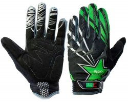 Перчатки Green Cycle NC-2355-2014 MTB с закрытыми пальцами S черно-зеленые