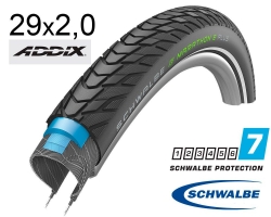 29X2.00 (50-622) Schwalbe Marathon E-Plus Smart Dualguard, Twinskin B/B+RT  Hs498 Addix E 67 EPI 37B