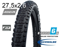 Покришка 27.5X2.60 (65-584) Schwalbe Johnny Watts Perf, Dd, Raceguard, Folding B/B-Sk Hs604 Addix 67 EPI B