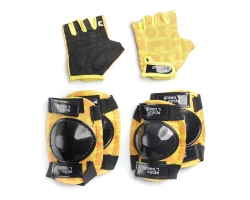 Захист для детей Green Cycle Flash наколінники, налокітники, Рукавички, жовтий