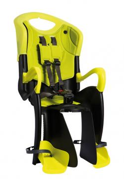 Сидение задн. Bellelli Tiger Standart B-fix до 22кг, черно-салатовый с салатовой подкладкой (HI Vision)