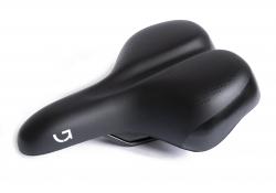 Седло Green Cycle Comfort 198, стальные рейлы, черное