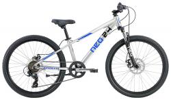 Велосипед 24 Apollo NEO Disc+ 7s boys Brushed alloy / Blue / Black