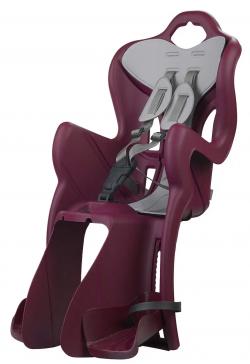 Сидіння задн. Bellelli B1 Lux Clamp (на багажник) темно-червоне з сірою підкладкою