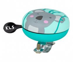 Колокольчик детский на руль KLS Bell Kiddie Коала, диаметр крепления 22 - 25 мм, бирюзовый