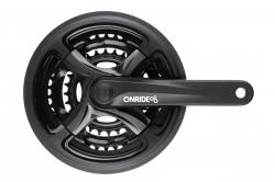 Комплект шатунов ONRIDE Trio 840P, под квадрат, 170 мм, 28-38-48Т, на 8/7/6 шв., черный