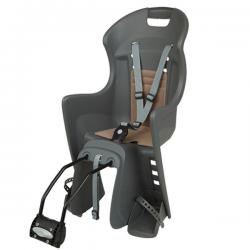 Дитяче велокрісло заднє Dieffe Bikey Cool FM, на підсідельну трубу, 22 кг, сірий/коричневий