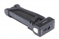 Велозамок ETOOK ET490L 5х900мм фолдинговый черный