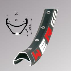 обод Remerx WER RX 2023, 29', 622x23, 32 отв., FV, пистонированный, черный анодированный