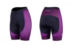 Велотруси без лямок ONRIDE Cuddle чорно-фіолетові розмір M ЖІНОЧІ