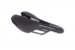 Сідло TW SD-LT911WL з отвором та вбудованим світлом 260х160 мм чорне