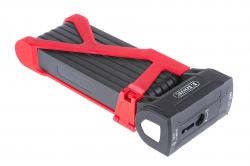 Велозамок ETOOK ET590 5 х 1100мм фолдінговий чорний/червоний