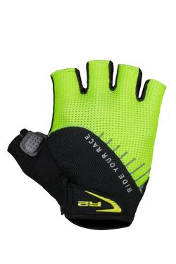 Рукавички R2 Vouk колір флуоресцентно жовтий, чорний розмір XXL