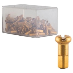 Ніпелі алюмінієві DT nipples in light alloy gold 2.0 x 12 mm 30-008 х100шт