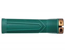 Гріпси RACE FACE CHESTER, 31 мм, Хомут (FOREST GREEN) Лісовий Зелений, Грип (KASH MONEY) Золотий (Гумові)