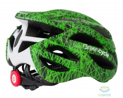 шолом Green Cycle Alleycat розмір 54-58см чорно-зелений