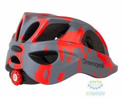 шолом Green Cycle Space Invader розмір 54-58см Сіро-Червоний