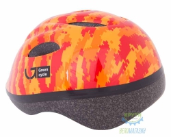 шолом дитячий Green Cycle Pixel розмір 50-54см помаранчевий/Червоний лак