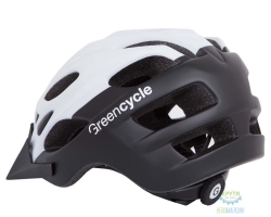 шолом Green Cycle Enduro розмір 54-58см чорно-Білий матовий