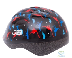 шлем детский Green Cycle Dino размер 48-52см черный/красный/синий лак