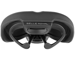 Сідло Selle Royal SCIENTIA R1 Relaxed, 3D skingel, обивка Black gummy/Black mokka, 289х169мм, 479г, рейли сталь + Curva suspension