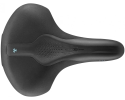 Сідло Selle Royal SCIENTIA R3 Relaxed, 3D skingel, обивка Black gummy/Black mokka, 289х224мм, 520г, рейли сталь + Curva suspension
