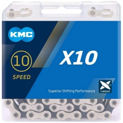 Ланцюг KMC X10 10-speed 114 links silver/black + замок