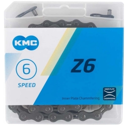 Ланцюг KMC Z6 Grey 6 швидкостей 114 ланок сірий + замок