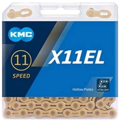 Ланцюг KMC X11EL Ti-N Gold 11 швидкостей 118 ланок золотий + замок