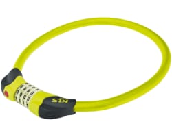 Замок тросиковий кодовий KLS Crypt лайм 5.6х800 мм