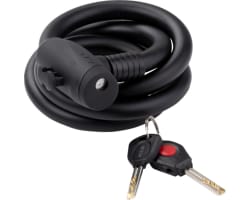 Замок тросиковый KLS Hardcoil черный 15х1800 мм.