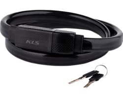 Замок тросиковый KLS Loop черный 2x4.8x24х900 мм